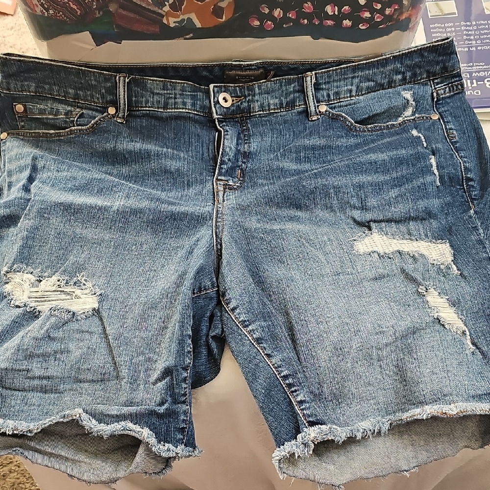 Closet Closing 2/28: Torrid Distressed Denim Blue Women's Shorts
